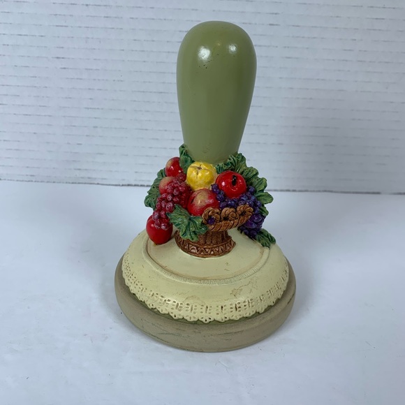 Vtg 90s Brown Bag Cookie Art Stamp Press Fruit Basket Retired With Handle KT118 - Picture 1 of 5